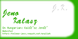 jeno kalasz business card